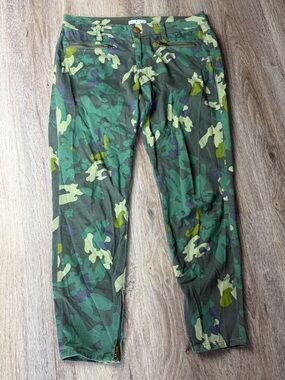 Cabi Clover Camo Skinny Jeans | Ankle Zip Stretch Size 8